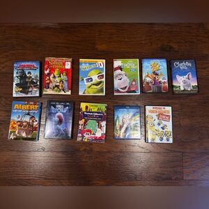Collection of 11 Animated and Family DVDs